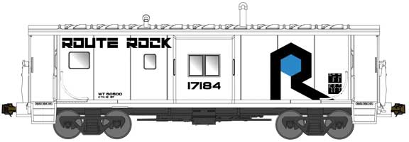 Route Rock White International Phase 4 Bay Window Caboose #17187