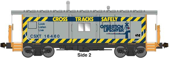 CSXT Cross Tracks Safely International Bay Window Caboose #16460