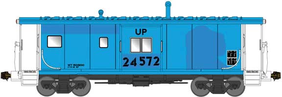 Union Pacific Blue Ex-ROCK International Bay Window Caboose #24572