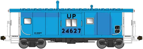 Union Pacific Blue Ex-ROCK International Bay Window Caboose #24627