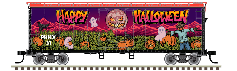 Happy Halloween 40' plug door boxcar #31