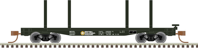 British Columbia Railway 45' logging flatcar #10202