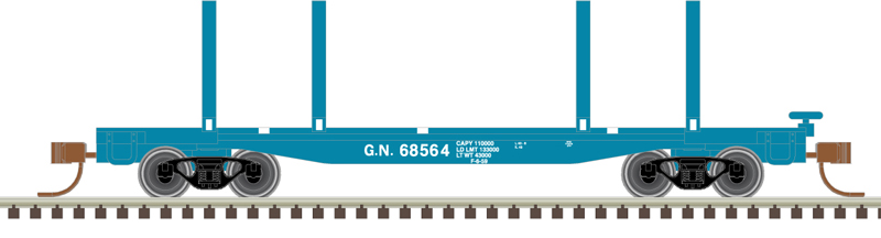 Great Northern 45' logging flatcar #68553