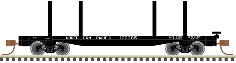 Northern Pacific 45' logging flatcar #120549