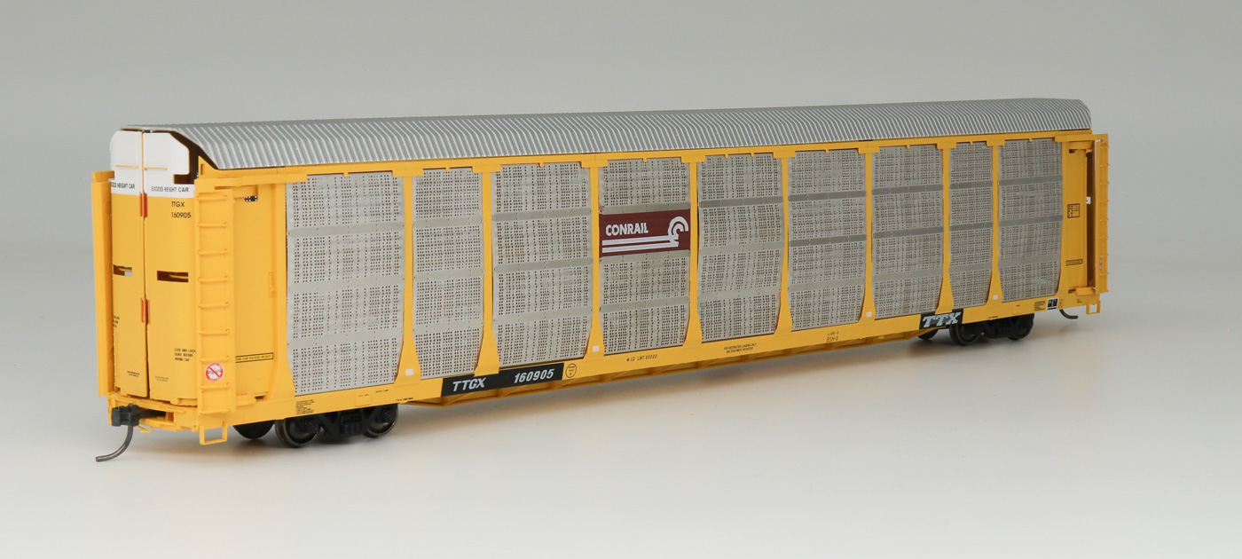 Conrail yellow bi-level auto rack car #157630