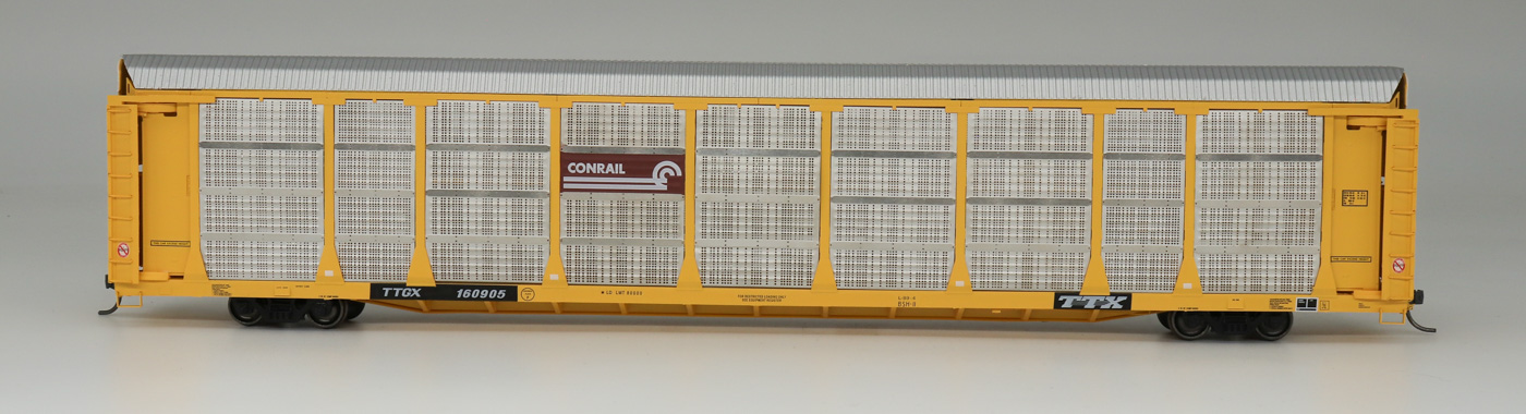 Conrail yellow bi-level auto rack car #157630