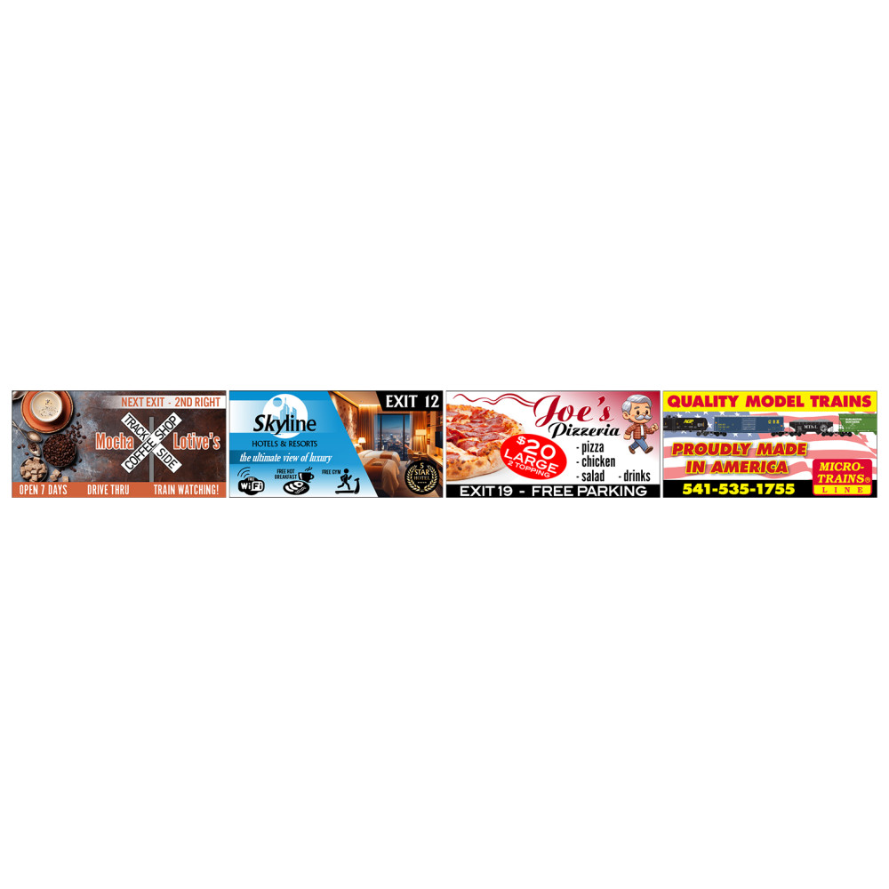 Modern Single-Post Billboard Signs V.1 kit