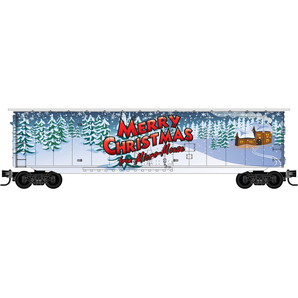 2024 Micro-Mouse Christmas 50' standard plug door boxcar