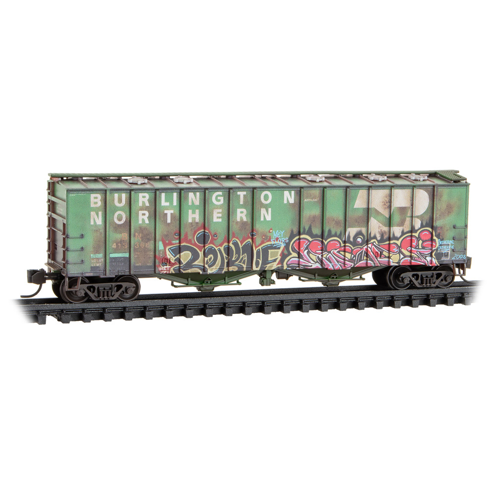 Burlington Northern weathered covered hopper 2-pack