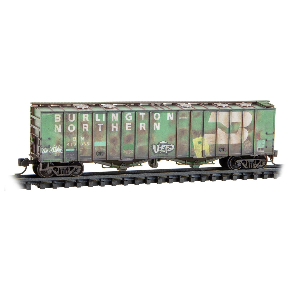 Burlington Northern weathered covered hopper 2-pack