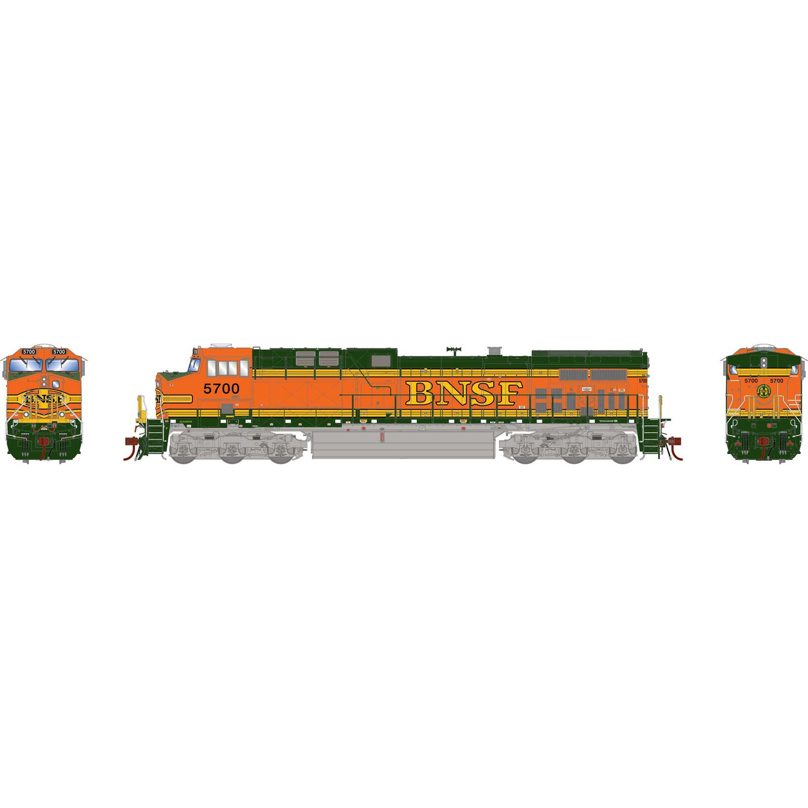 Burlington Northern Santa Fe AC4400 #5700 With Tsunami2