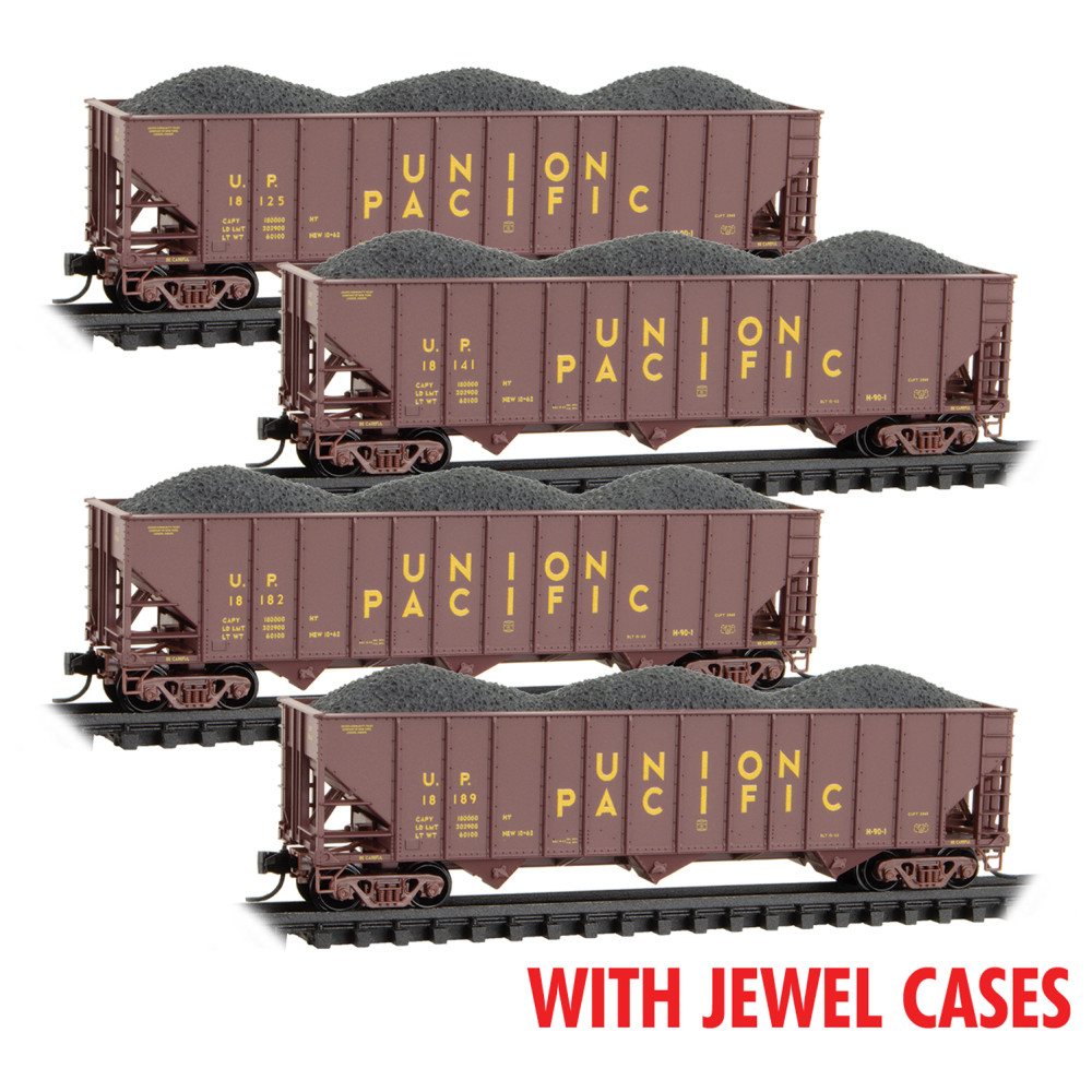 Union Pacific 4-car Runner Pack 100-ton 3-bay open hopper