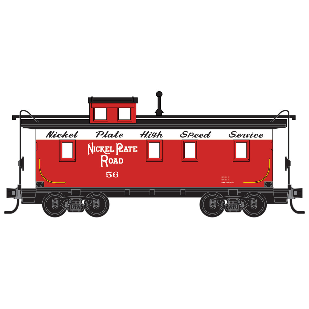 Nickel Plate Road 34' wood sheathed caboose #56