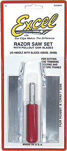Razor Saw Set With Two Blades