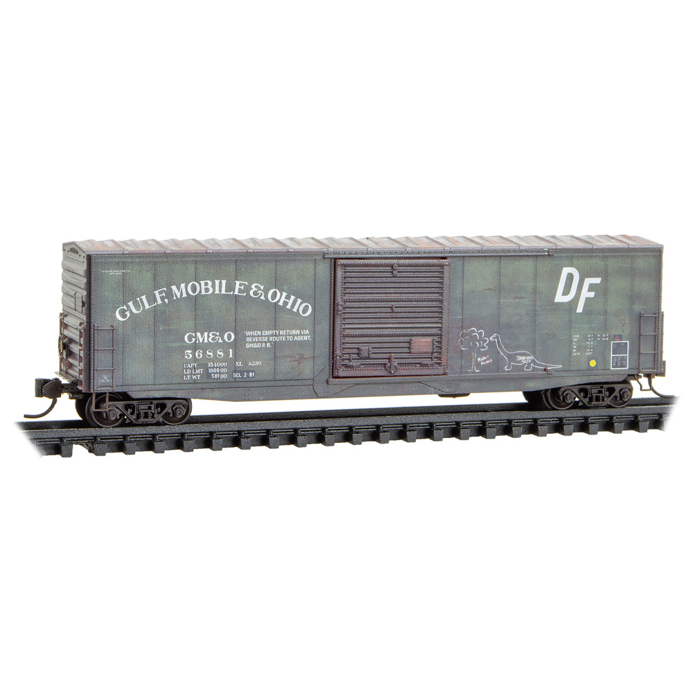 Gulf Mobile & Ohio weathered boxcar 2-pack
