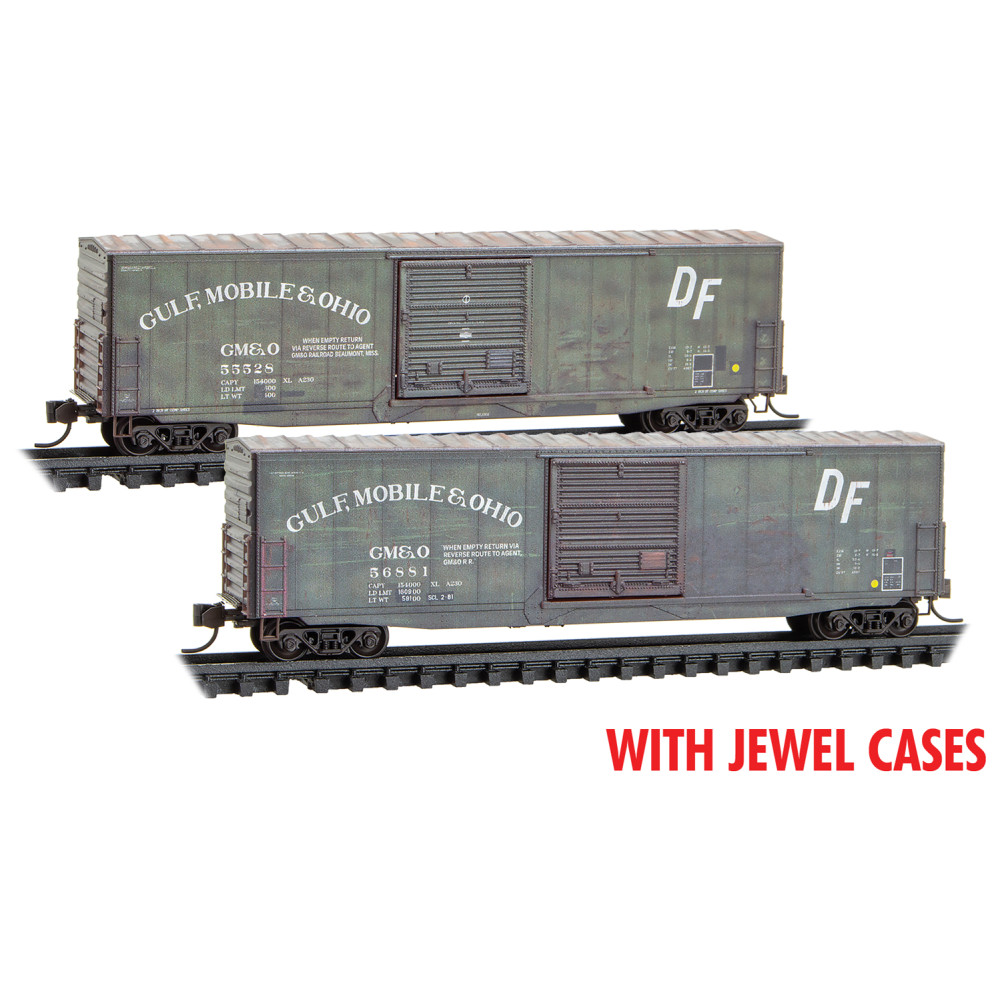 Gulf Mobile & Ohio weathered boxcar 2-pack