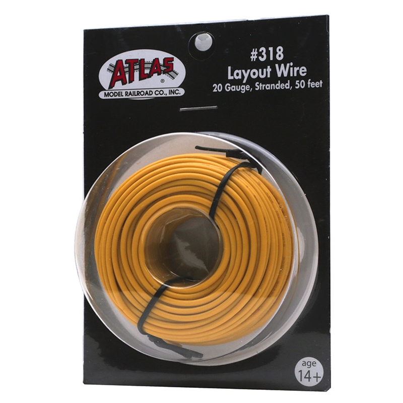 Yellow Layout Wire 20 Gauge Stranded 50' Feet