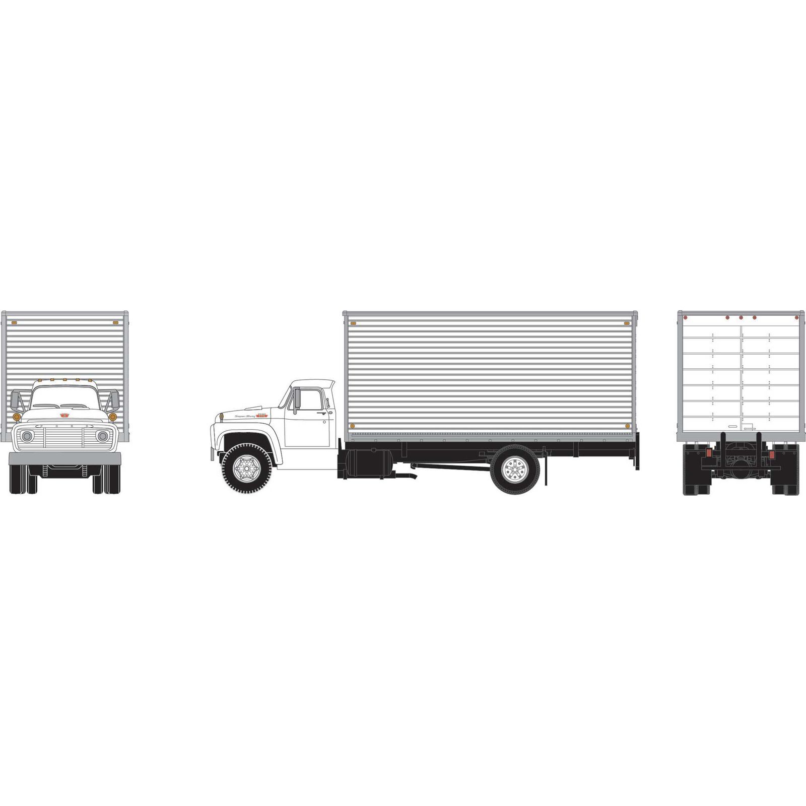 White Ford F-850 Box Van