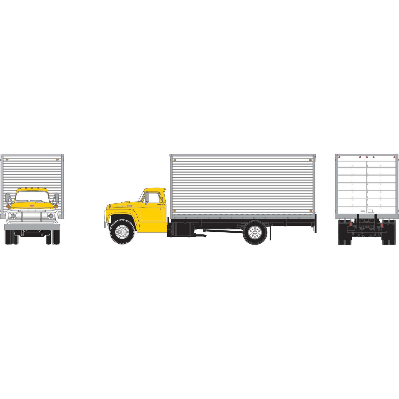 Yellow Ford F-850 Box Van