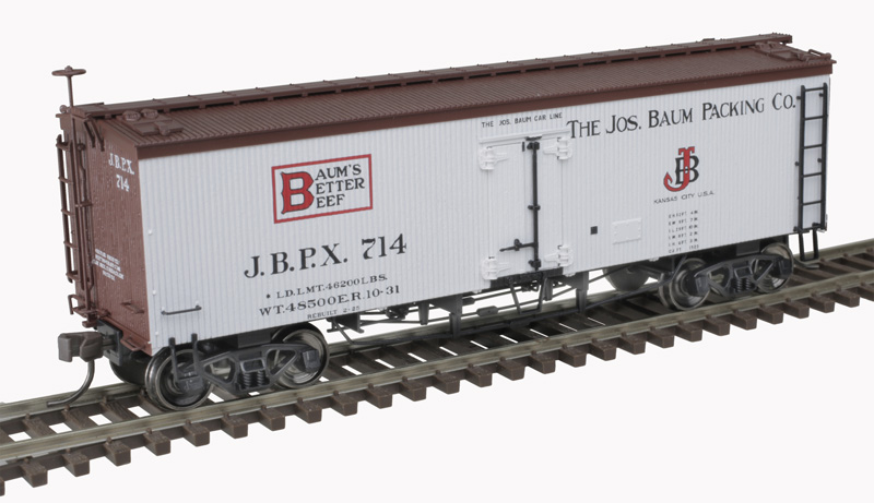 Baum's Better Beef 36' wood reefer #715