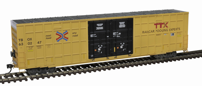 TTX (high reporting marks) 60' Gunderson 7550 double door box #630197