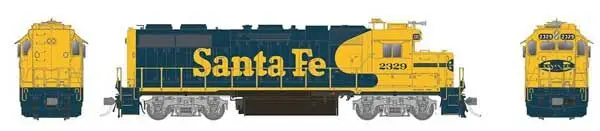 Santa Fe (blue & yellow warbonnet) EMD GP38 #2329 (silent DC only)