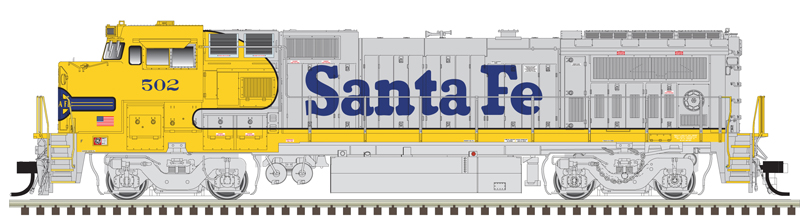 Santa Fe (Yellow Bonnet) Dash 8-40BW Locomotive #502 With ESU LokSound