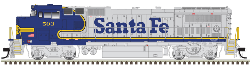 Santa Fe (Blue Bonnet) Dash 8-40BW Locomotive #503 With ESU LokSound
