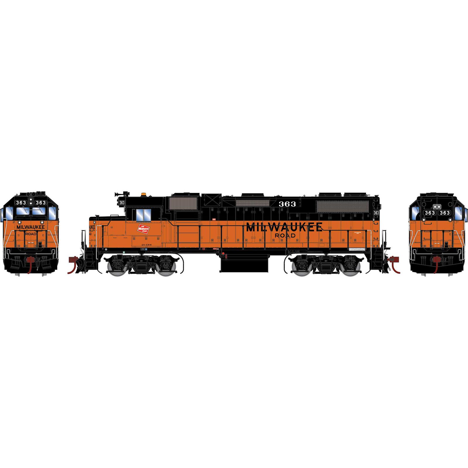 Milwaukee Road GP38-2 #363
