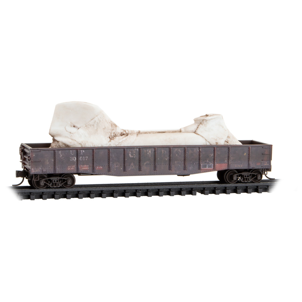 Union Pacific 50' Steel Side 14 Panel Fixed End Gondola #30017 W/Load