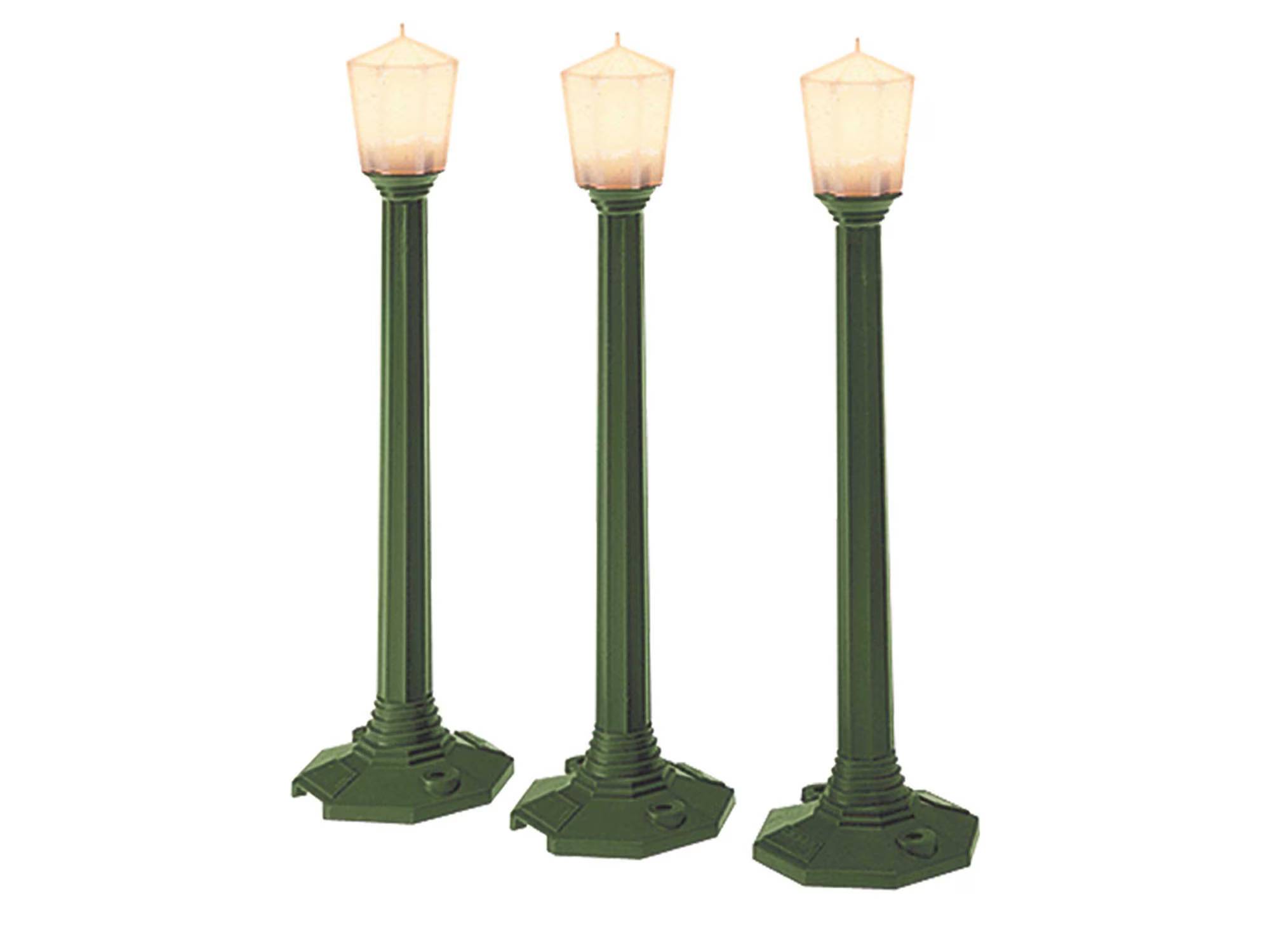 green classic street lamps (3-pack)
