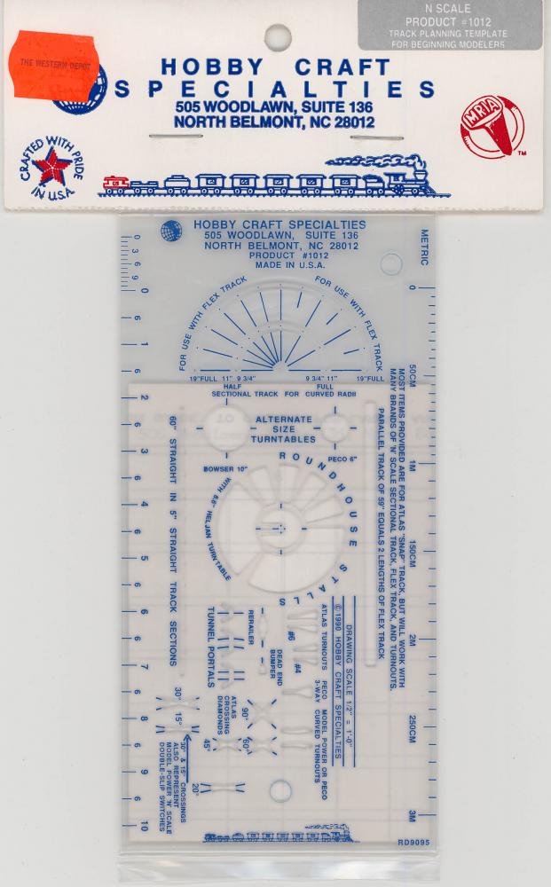 N Scale Beginner Track Planning Template