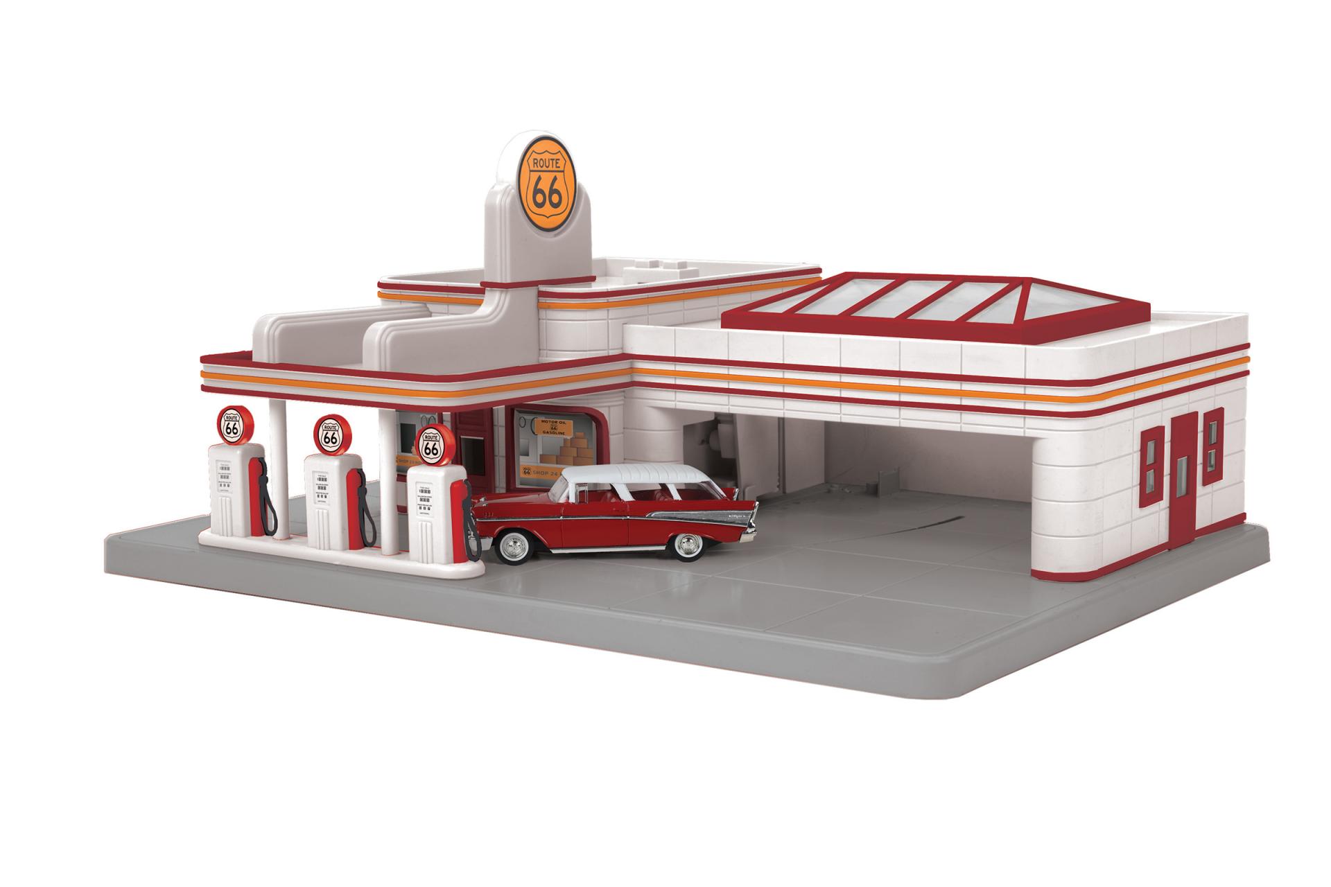 Route 66 operating gas station