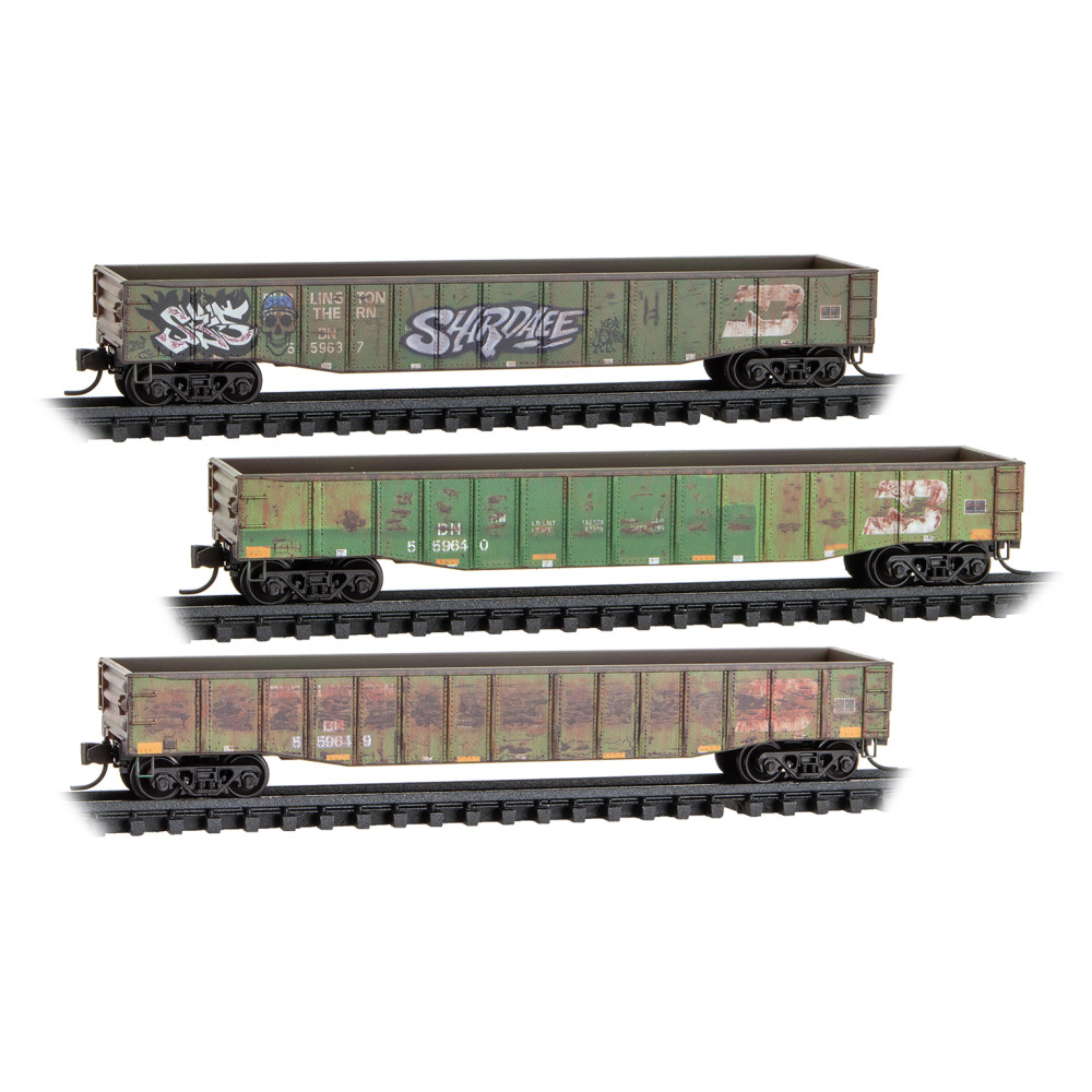 Burlington Northern Weathered 3-Pack In Jewel Cases