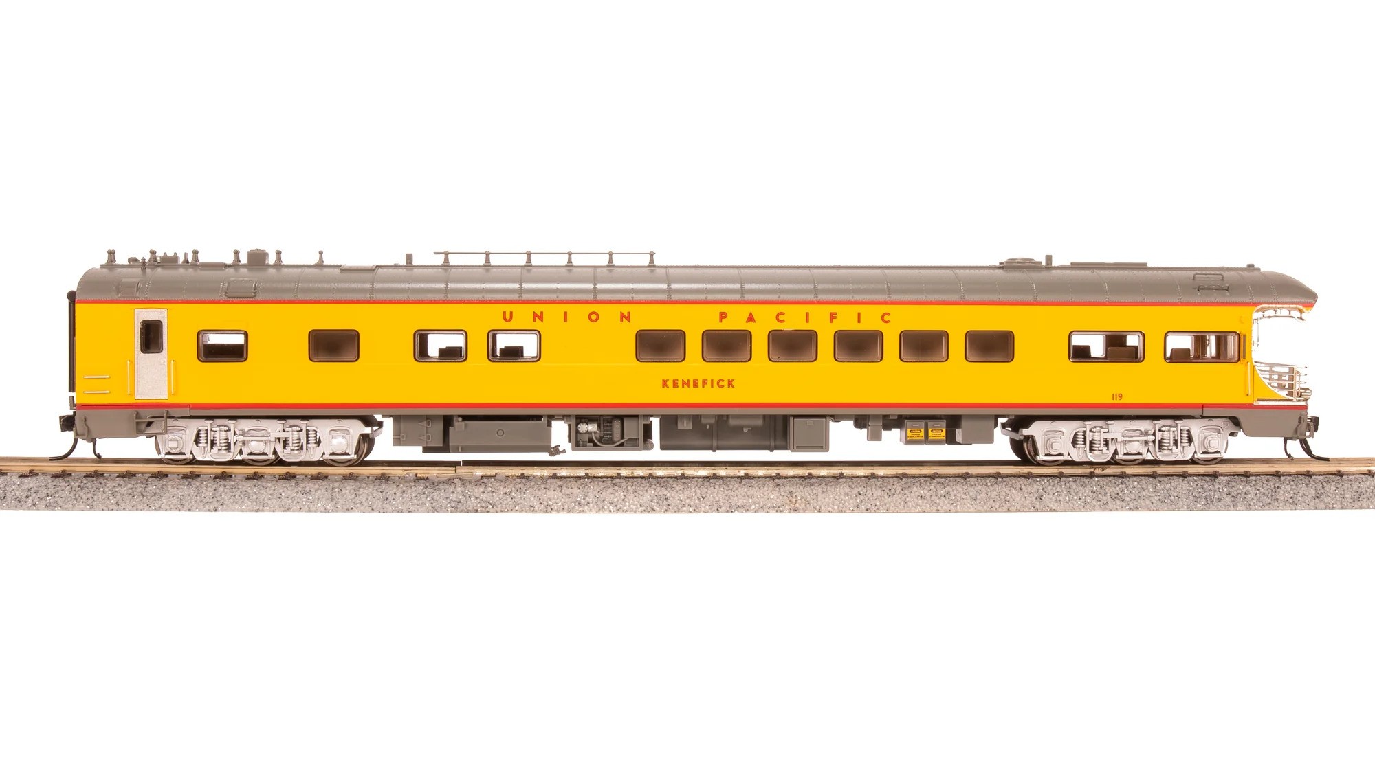 Union Pacific Business Car #119 "Kenefick" With Shield On Rear