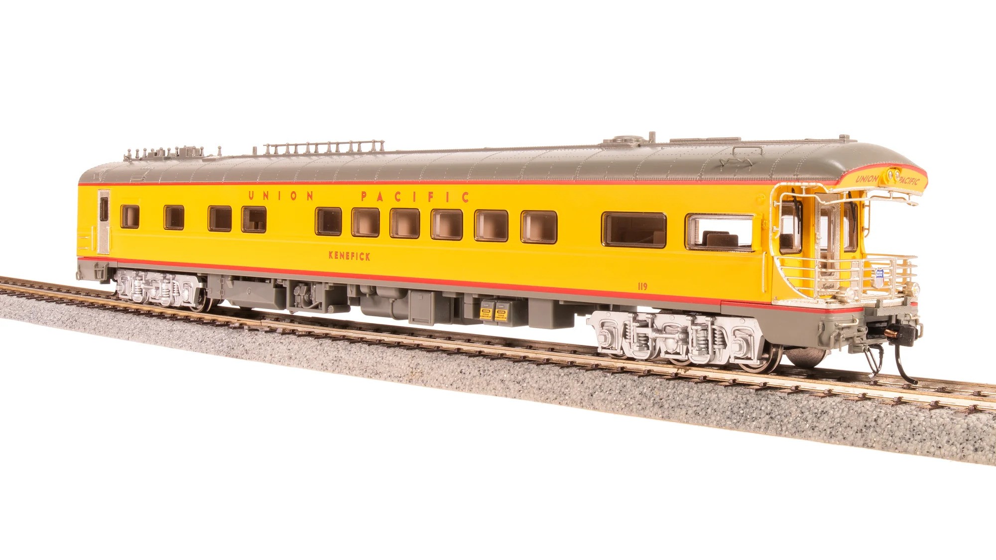 Union Pacific Business Car #119 "Kenefick" With Shield On Rear