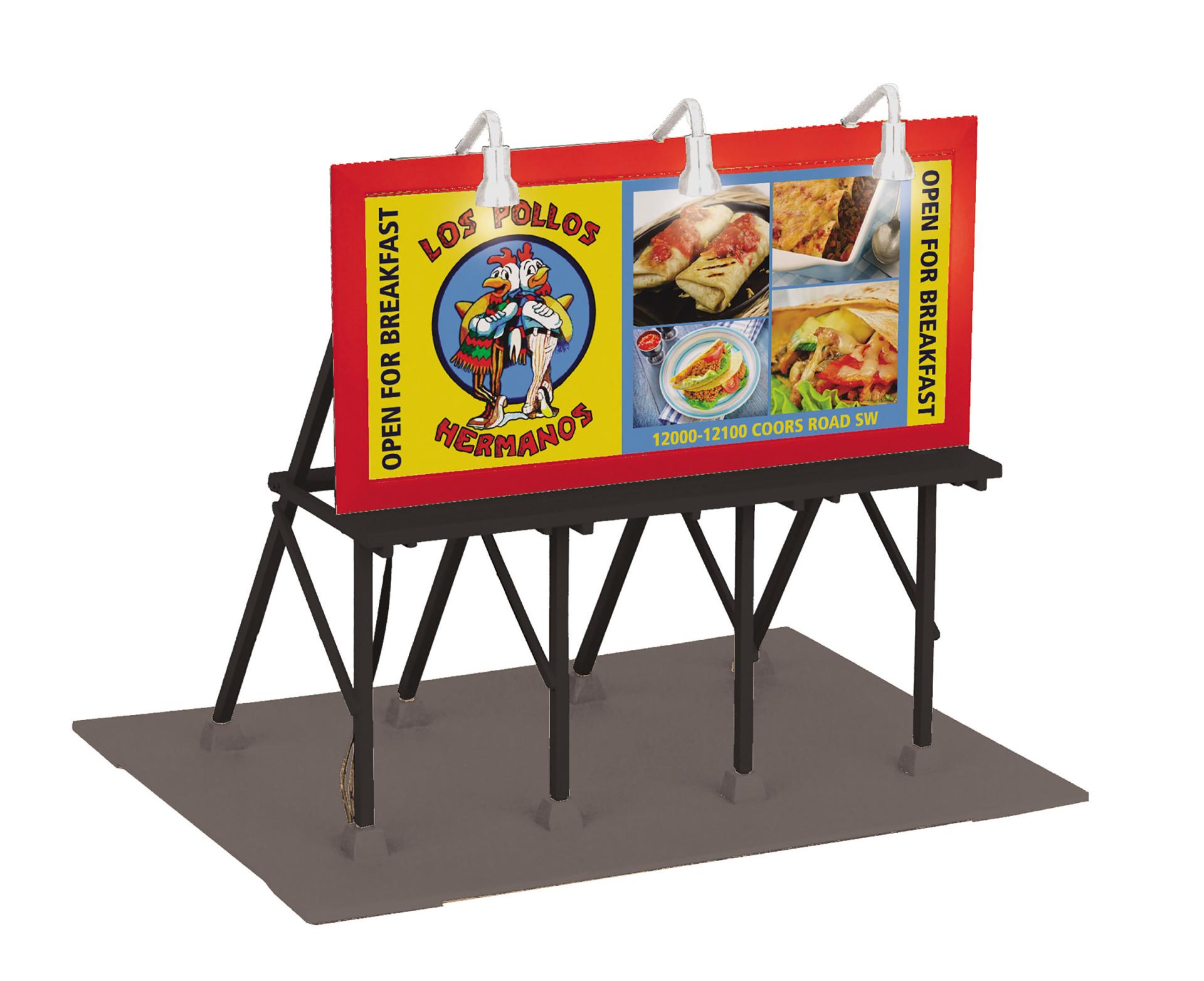 Los Pollos Hermanos lighted billboard