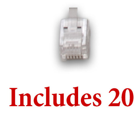 RJ12 Plugs-20 Pack