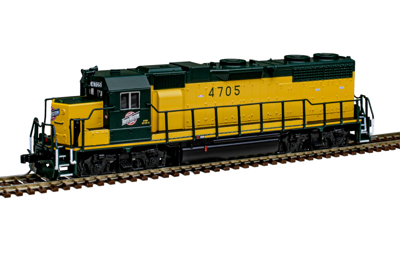 Chicago & North Western low nose GP-38 #4710 with LokSound