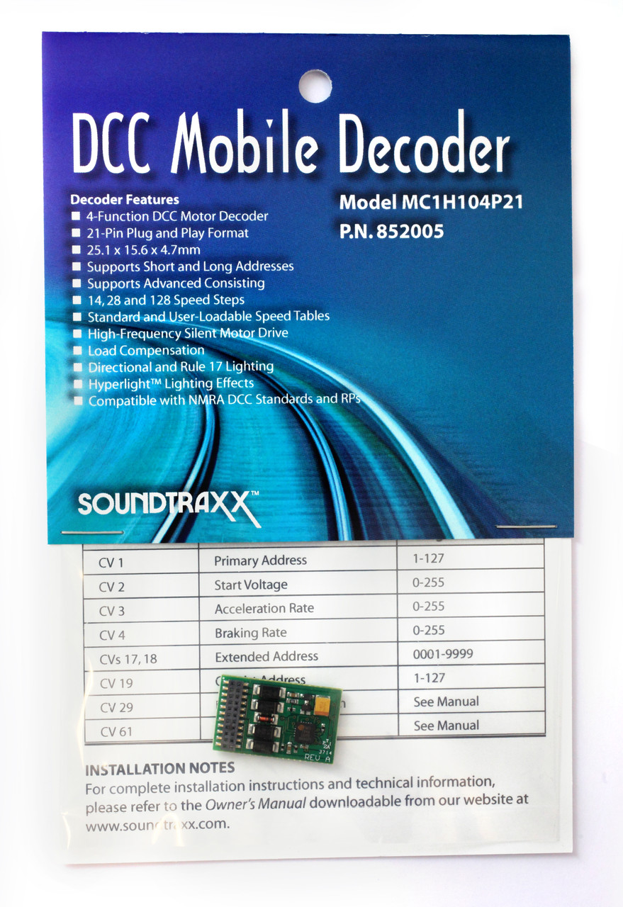 DCC Mobile Decoder model MC1H104P21