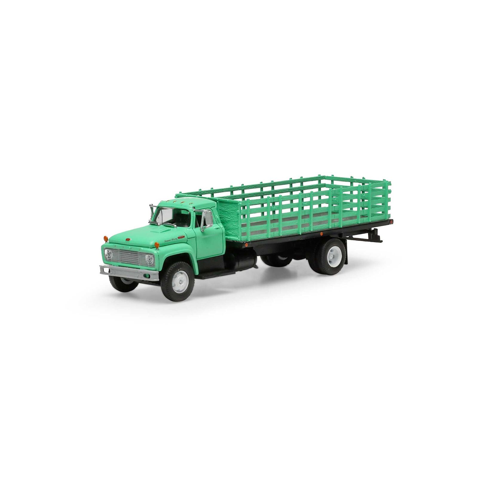 Teal 1968 Ford F-850 Stake Bed Truck