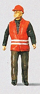 Individual Figure - Railway Personel Modern Switchman with Safety Vest