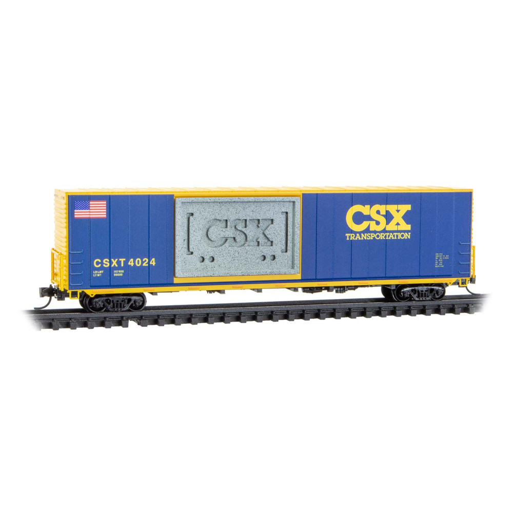 CSX® 60' Box Car Excess Height Rivet Side Modified Offset Window #4024