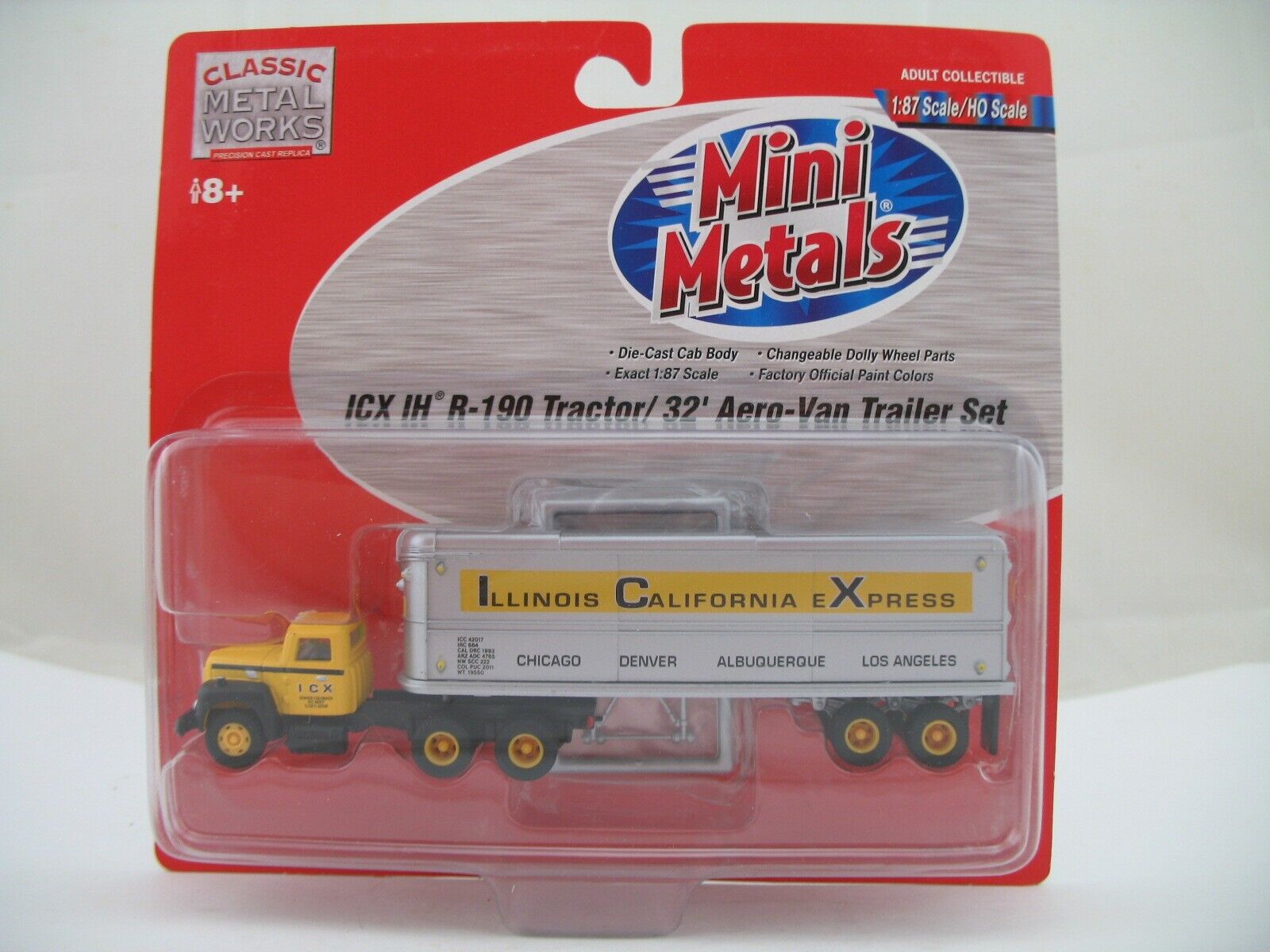 Illinois California Express IH R-190 tractor with 32' Aero-Van trailer