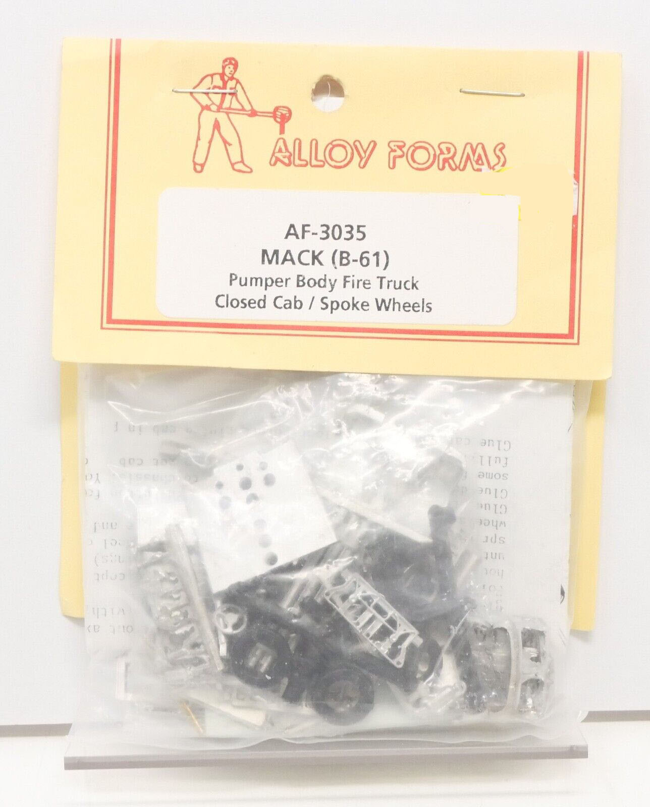 MACK (B-61) Pumper Body Fire Truck Closed Cab / Spoke Wheels kit