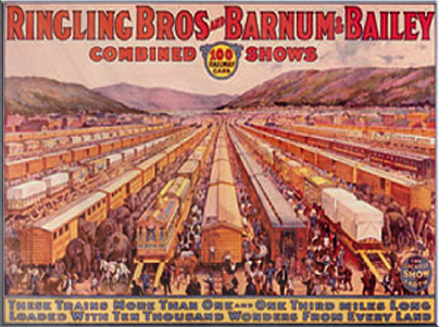 Ringling Bros. tin sign replica 4-pack
