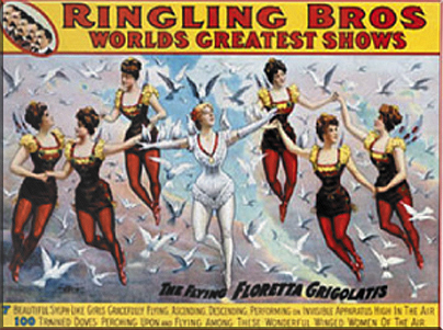 Ringling Bros. tin sign replica 4-pack