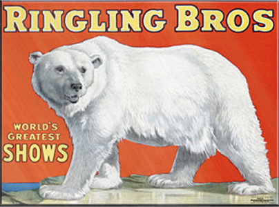 Ringling Bros. tin sign replica 4-pack