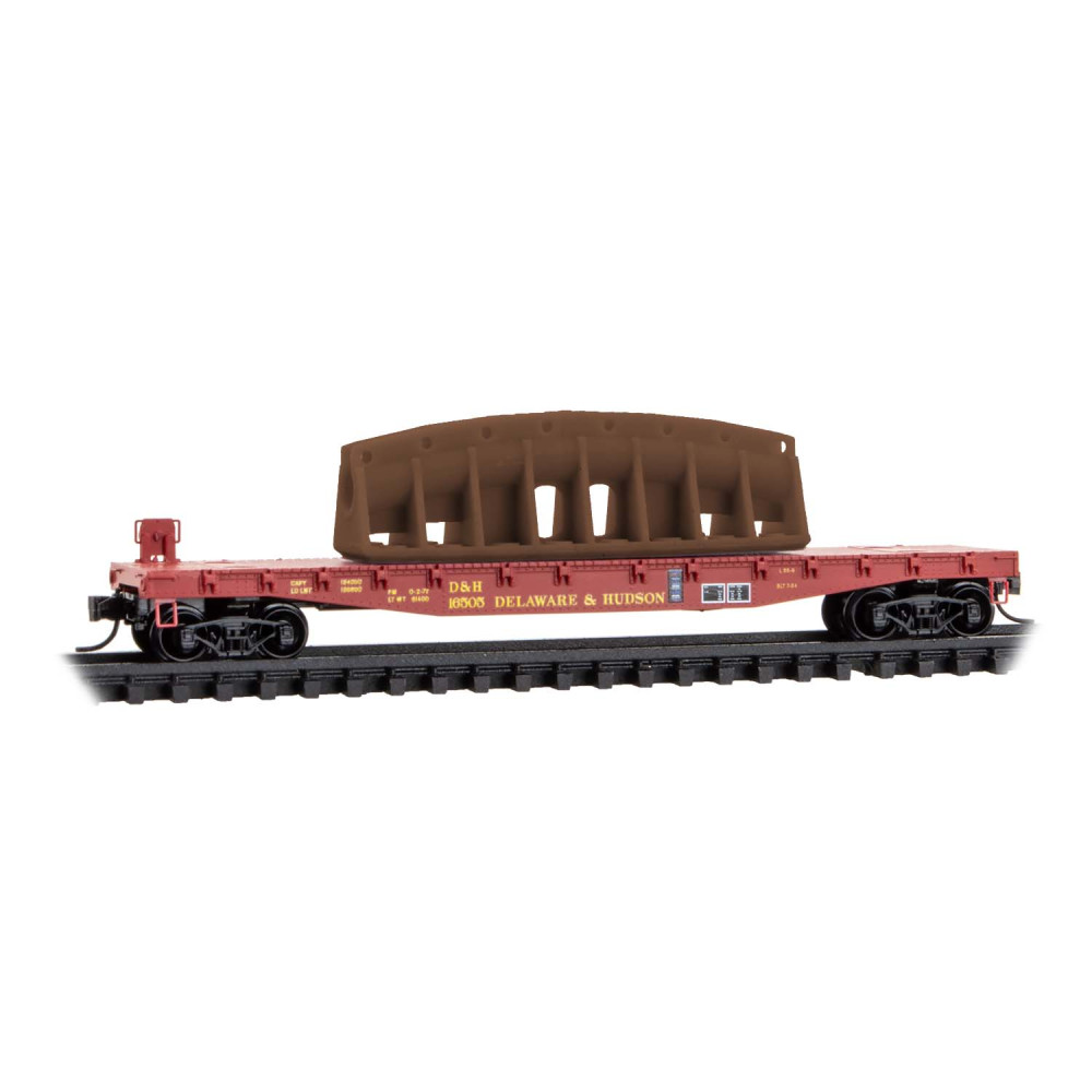 Delaware & Hudson 50' Flat Car #16505 With Load