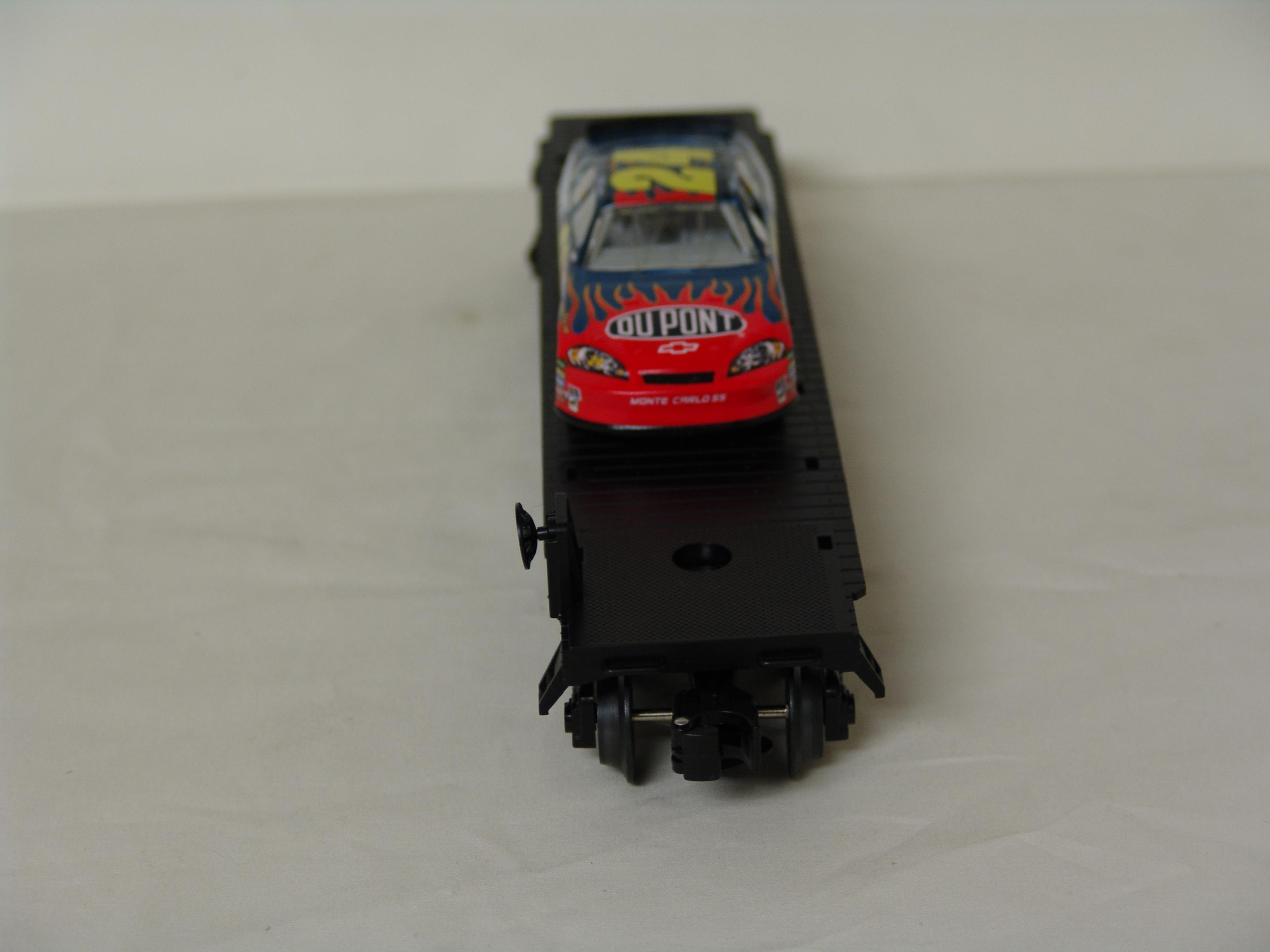 Jeff Gordon flatcar with stock car (used)